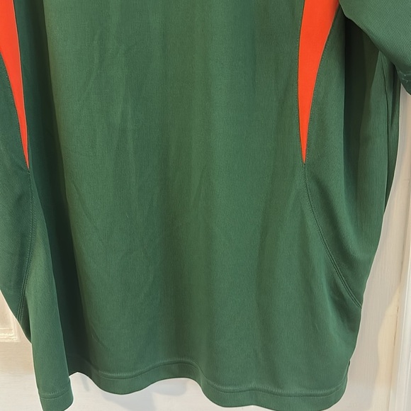 PGA Tour Green & Orange Polo Shirt University of Miami Hurricanes Golf Polo Sz L - Picture 9 of 10